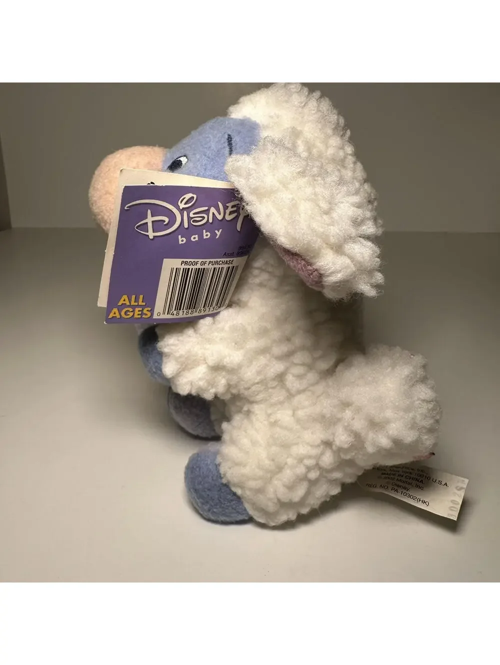 NWT Vintage Y2K Fisher Price 2002 Disney Baby Springtime Eeyore Lamb Mini Plush